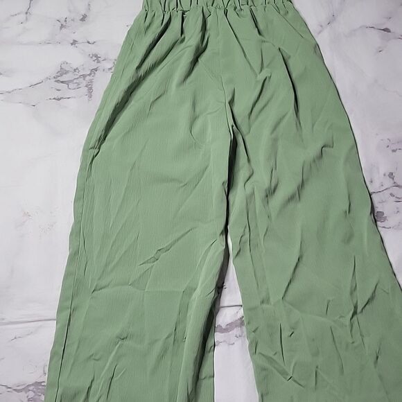 Cider Green Wide Leg Pants - Picture 3 of 3
